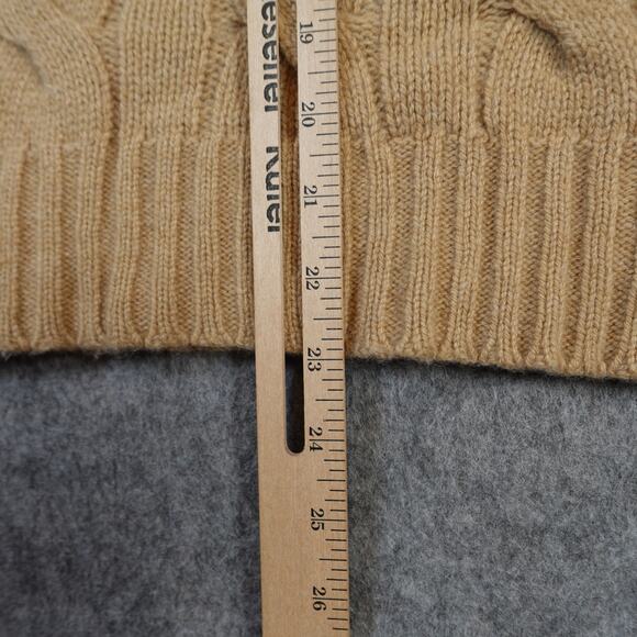 Ralph Lauren Sweater Womens Medium Cable Knit Fisherman Crew Neck Cashmere Wool - Picture 8 of 9
